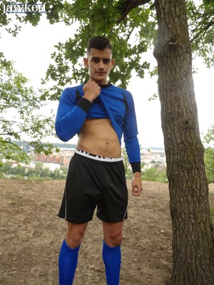 Athletic Luke Geer Strips And Exposes His Hard Cock Outdoors.