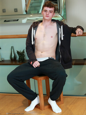Athletic Young Boxer Kieran Strips & Shows off his Hairy Body & Big Uncut Cock!