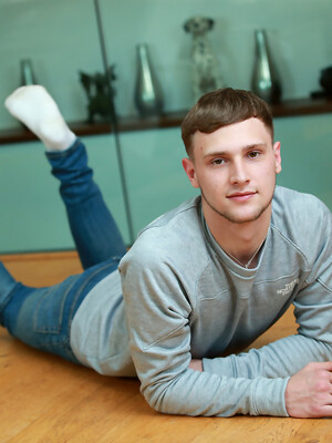 Athletic Young Footballer Danny Shows off his Lean Body & Rock Solid Uncut Cock!
