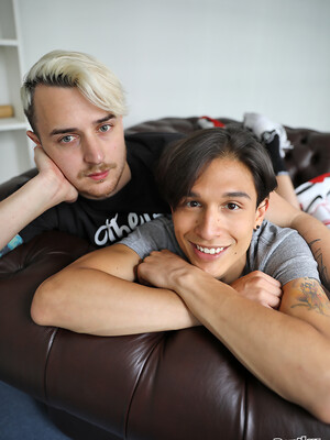 Back in the studio with our cute mates Andy and Nate