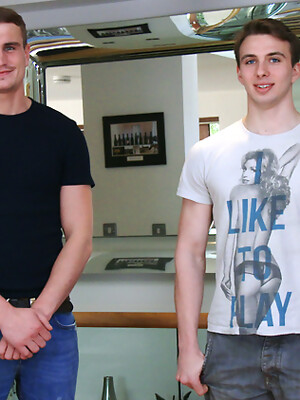 Straight Lads Finn & Charles Wank Each Others Big Uncut Cocks & Both their Cocks Explode!