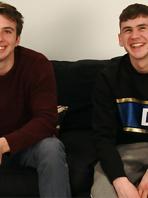 Straight Lads Finn & Dominic Wank Each Other's Big Uncut Cocks & Shoot their Loads!