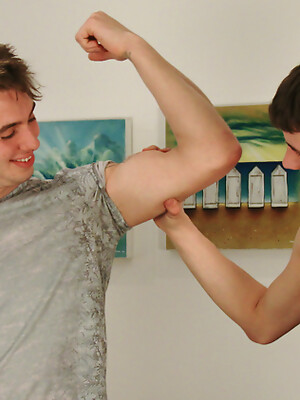 Straight Lads Finn & Dominic Wank Each Other's Big Uncut Cocks & Shoot their Loads!