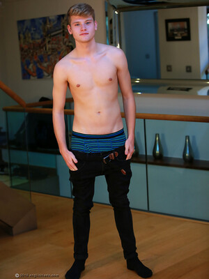 Young Blond Footballer Archie Shows off his Athletic Body & Rock Hard Uncut Cock!