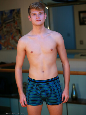 Young Blond Footballer Archie Shows off his Athletic Body & Rock Hard Uncut Cock!