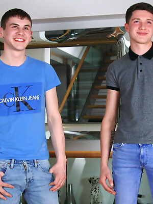 Young Straight Marco's First Man Wank & Suck & it's Lucky Dominic Who Plays with his Big Uncut Cock!