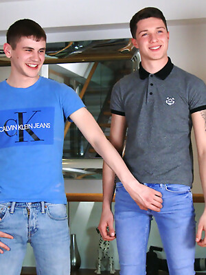 Young Straight Marco's First Man Wank & Suck & it's Lucky Dominic Who Plays with his Big Uncut Cock!