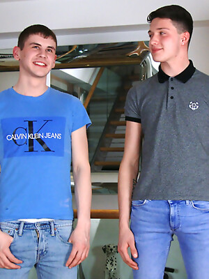 Young Straight Marco's First Man Wank & Suck & it's Lucky Dominic Who Plays with his Big Uncut Cock!
