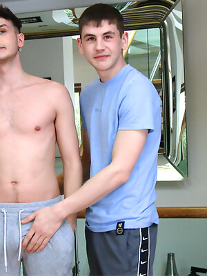 Young Straight Pup Charlie gets his 1st Man Suck & it's Naughty Dominic Sucking his Big Uncut Cock!