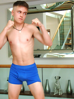 Young & Handsome Harrison Wanks his Uncut Cock & Shoots his Load Everywhere!