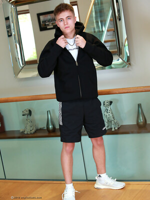 Young Toned Straight Pup Harrison Shows off his Perfect Rocket Uncut Cock & Natural Blond Bush!