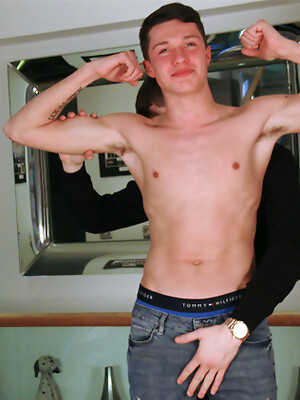Young Straight Pup Marco gets Wanked by Naughty Dominic & Both Studs Shoot Massive Loads!