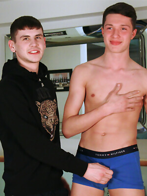 Young Straight Pup Marco gets Wanked by Naughty Dominic & Both Studs Shoot Massive Loads!