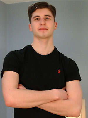 Straight Young Athletic Ryan's 1st Ever Man Wank & Shoots a Big Load of Jizz!