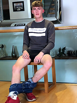 Straight Slim & Toned Jameson Shows off his Body & Wanks his Big Uncut Cock & Shoots his Load!