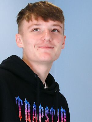 Tall & Lean Footballer Lewis Hampshire Wanks his Big Uncut Cock & Shoots his Load!