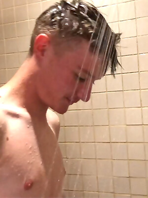 Tall & Lean Footballer Lewis Hampshire Wanks his Big Uncut Cock & Shoots his Load!