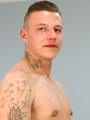 Young Straight MMA Fighter Wanks his Big Uncut Cock & Shoots his Load!