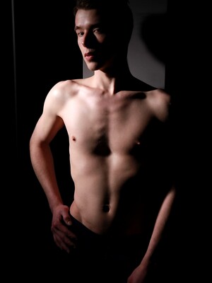 David posing nude