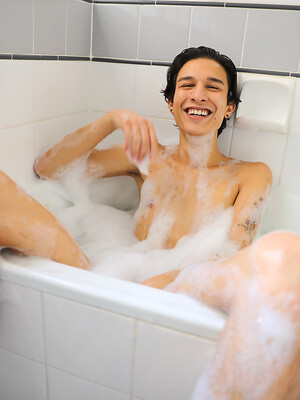 Bath time for Andy Samuel