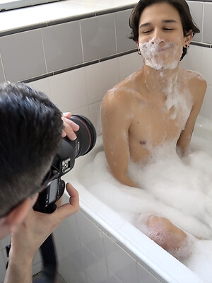 Bath time for Andy Samuel
