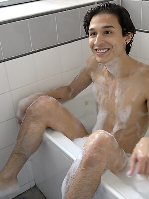 Bath time for Andy Samuel