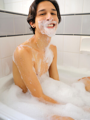 Bath time for Andy Samuel
