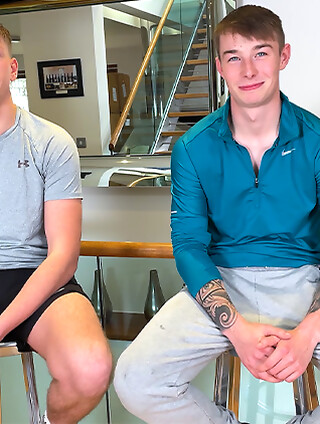 Straight Best Mates Suck Each Other's Uncut Cocks & Both Squirt Big Loads of Cum!