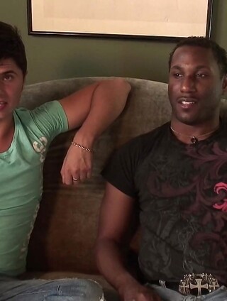 Well-endowed black gay enjoys interracial anal sex with a hot twink