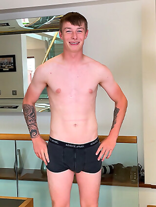 Young Slim & Lean Lad Wanks his Monster Thick Uncut Cock & Cums Bucket Loads!