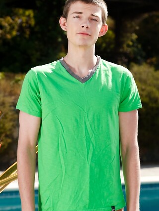 Skinny gay boy Tyson Stone shows his sexy ass