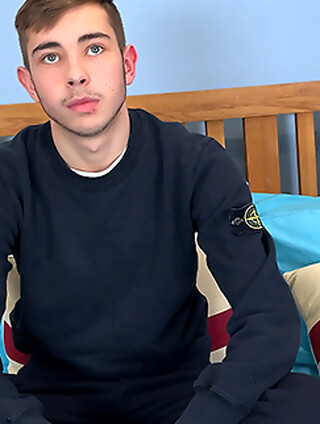 Young Straight Carter Dildos his Ass & his Big Hard Uncut Cock Shoots Cum Everywhere!