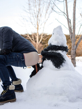 Gay snowman Bo Sinn fucking twink Benjamin Blue in the ass from behind